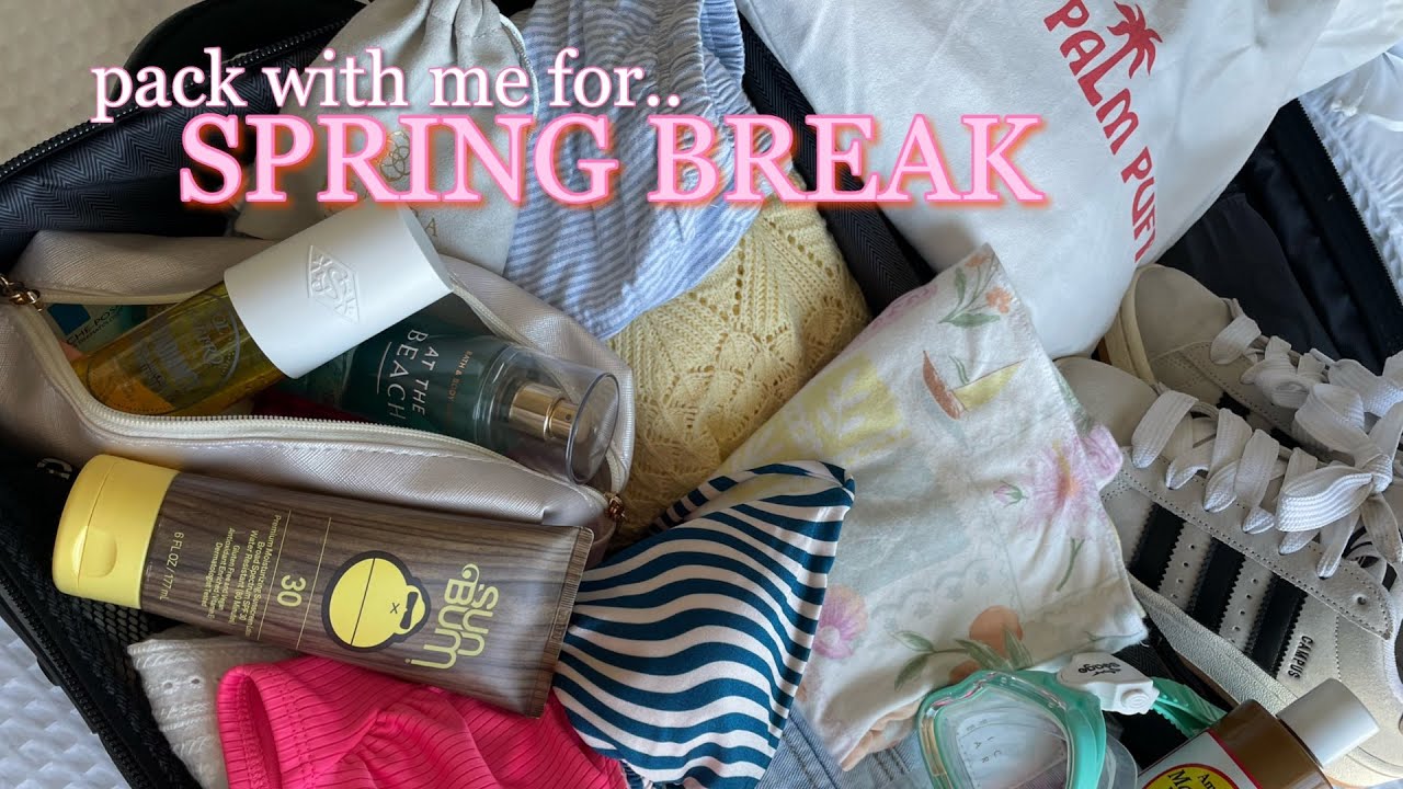 pack with me for spring break! 🌴 + cleaning, outfits, etc.