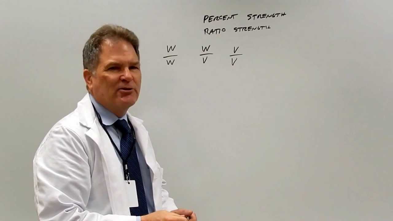 Pharmacy Calculations for Technicians - Percents, Percent Strength,  Ratio Strength
