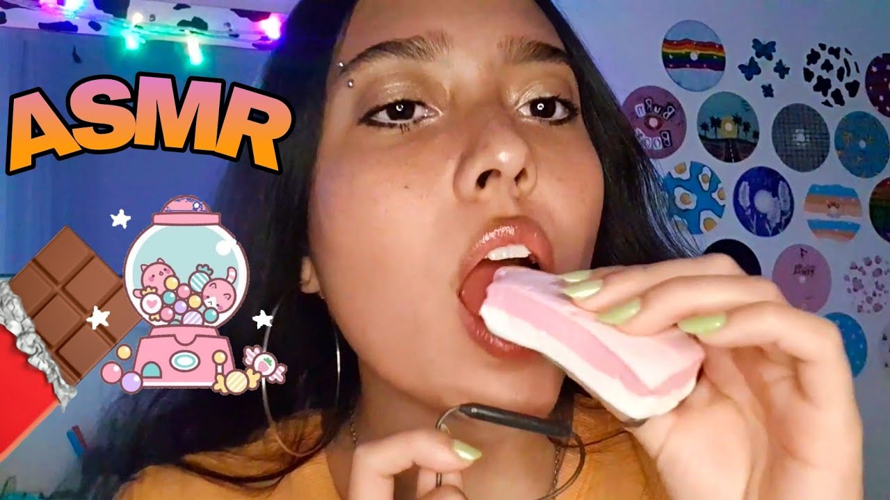 ASMR COMENDO DOCES 🍬 (sons de boca /mastigação)