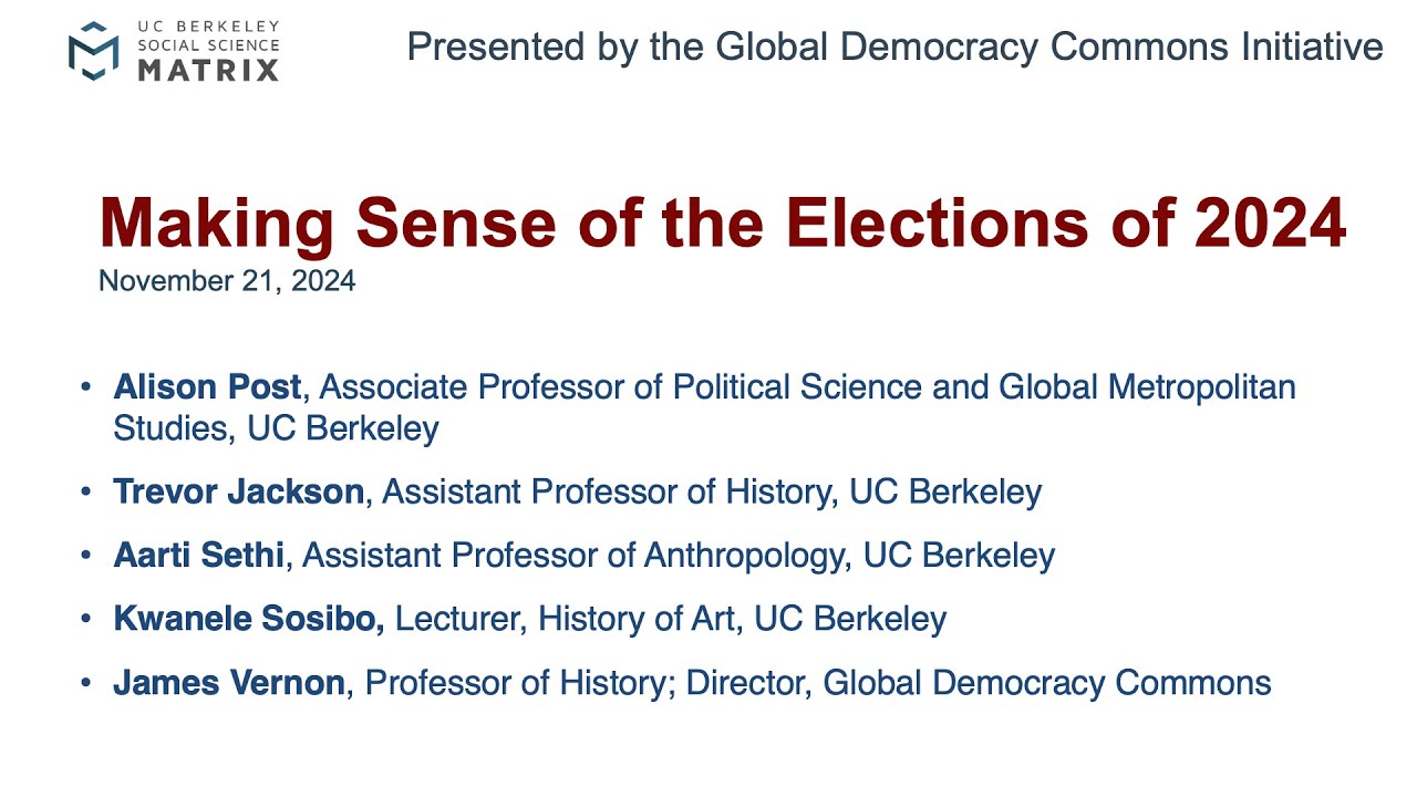 Making Sense of the Elections of 2024