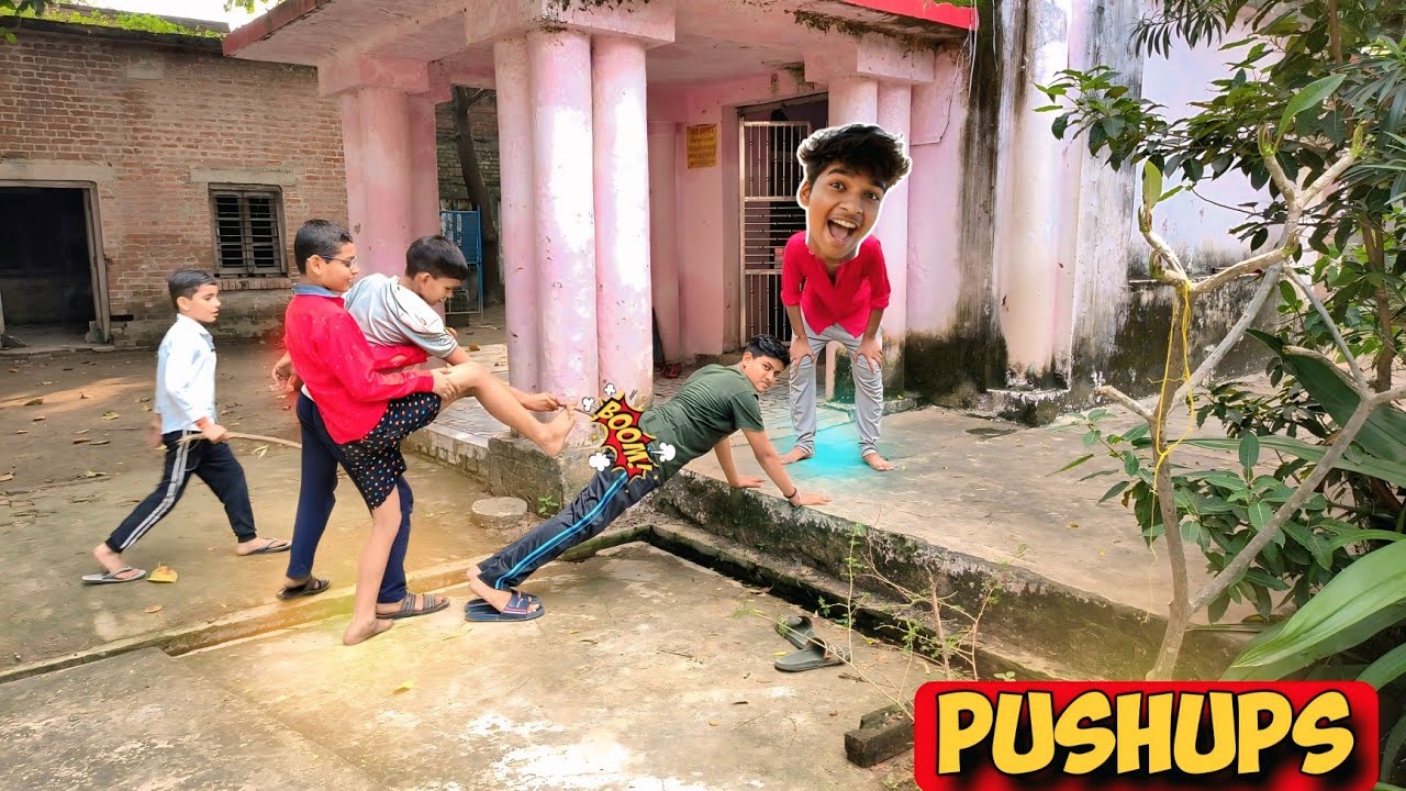 Crazy pushups challenge with so many problems and fun 😵‍💫😭 || #vlogs
