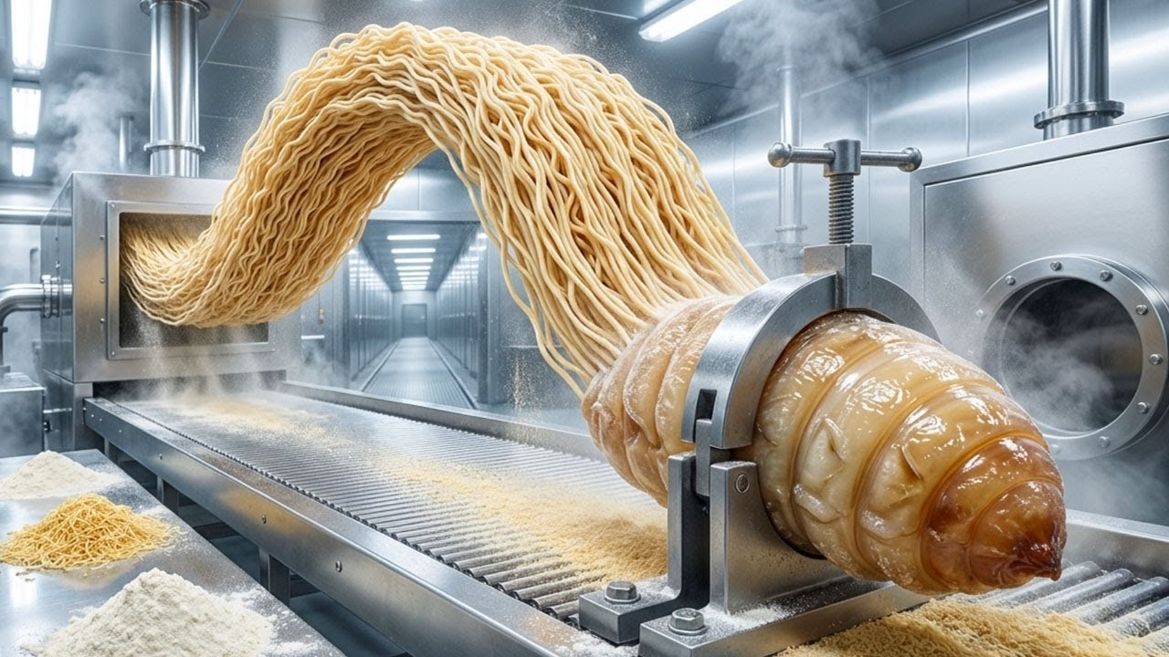 You Won’t Believe How Instant Noodles Are Made with Mealworms! II Process Lab