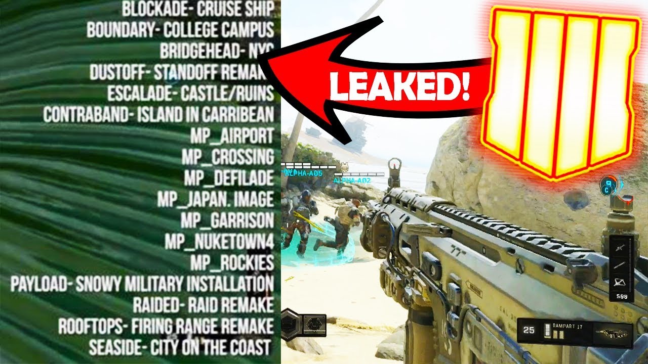 ALL MAPS IN BLACK OPS 4 LEAKED! - BO4 Map List LEAKED! (BO4 17 Multiplayer Maps - MOST EVER!)