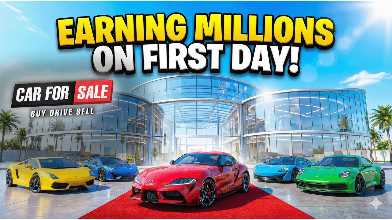 Earning 1,00,000000 on first day in car for sale simulator #1