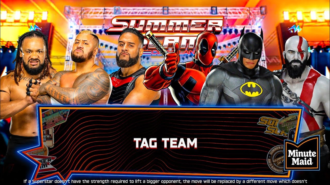 New Bloodline vs. Superheroes | Tag Team Match at Summerslam | WWE 2K25