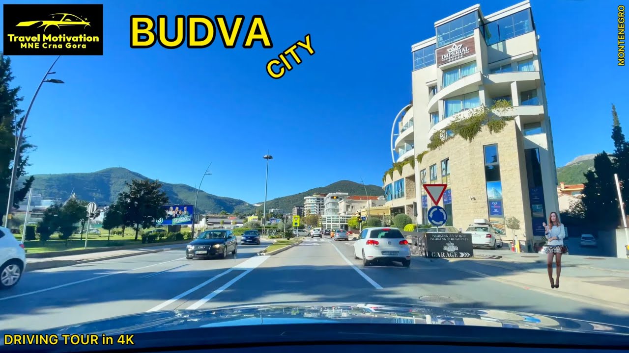 BUDVA vožnja kroz grad na Jesen 2024 - BUDVA City [Driving Tour in 4K] MNE Crna Gora