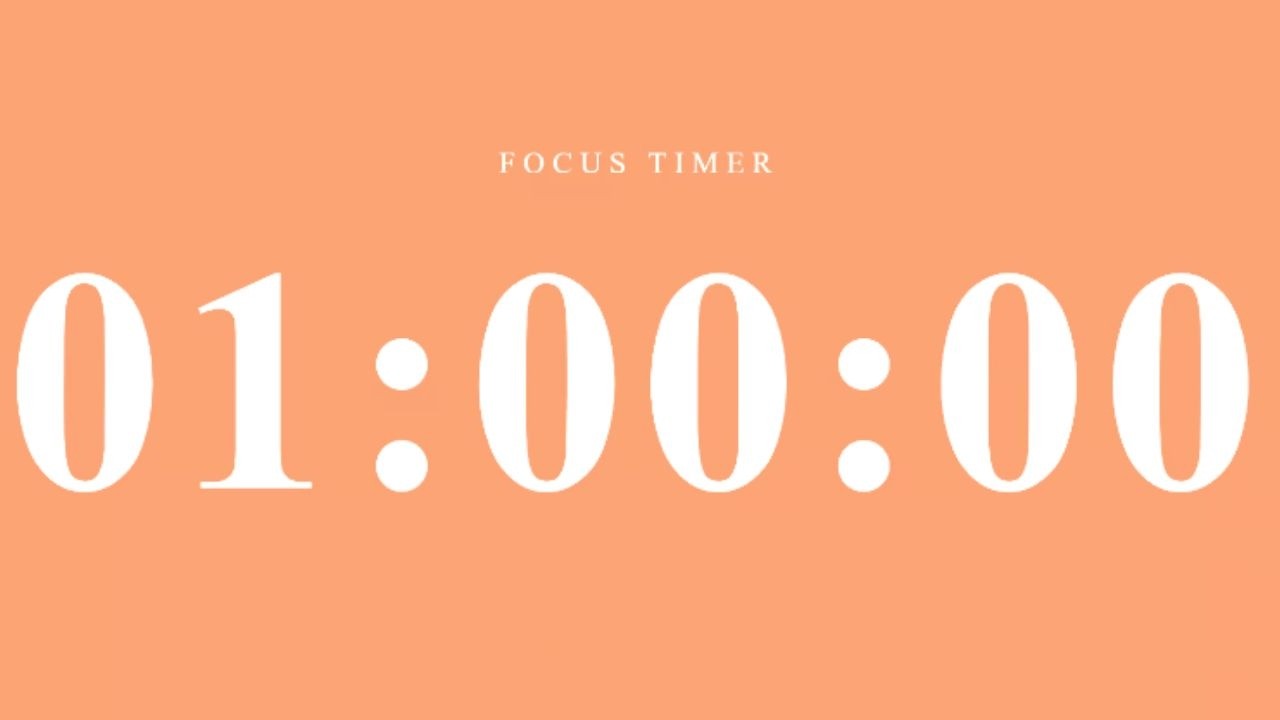 1 HOUR STUDY TIMER | NO MUSIC | NO BREAKS | PURE FOCUS