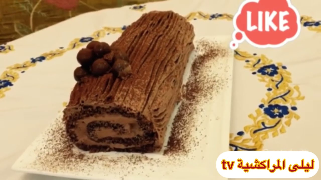 ⁠كيك رولي🌲 لذيذ جدا وسهل اقل من 25 درهم جربوه غادي يعجبكم 😋 cake roulé chocolat