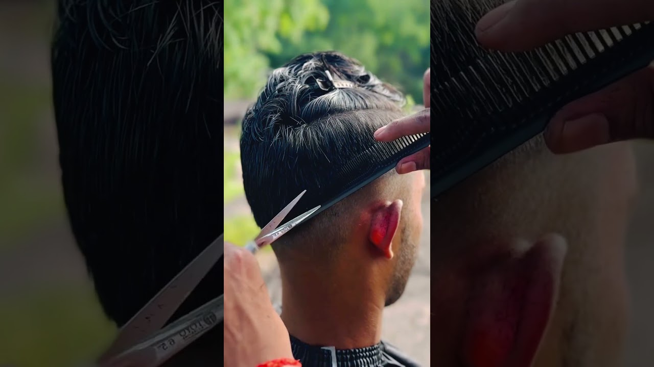 ASMR Outdoor Haircut ✂️ Sleep Fast with Nature Sounds #asmr #hairstyle #sidecut #fade #fadehair