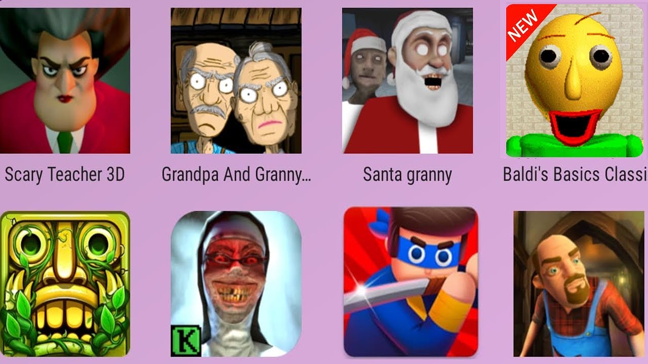 Top Horror Brain Games : Scary Neighbor - Grandpa And Granny & Scary Teacher / Baldi's / EvilNun ...