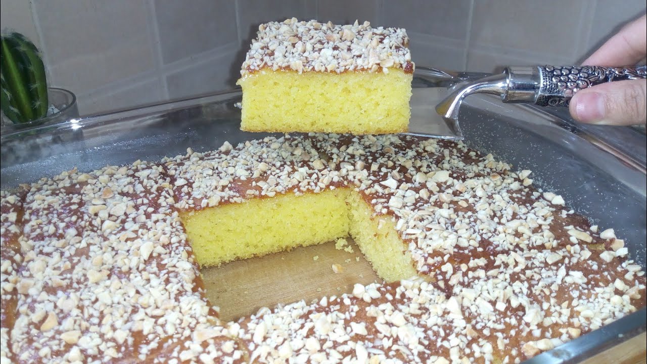 بسبوسة 5 كؤوس التي يبحث عنها الجميع هشة تذوب في الفم و المذاق روووعة