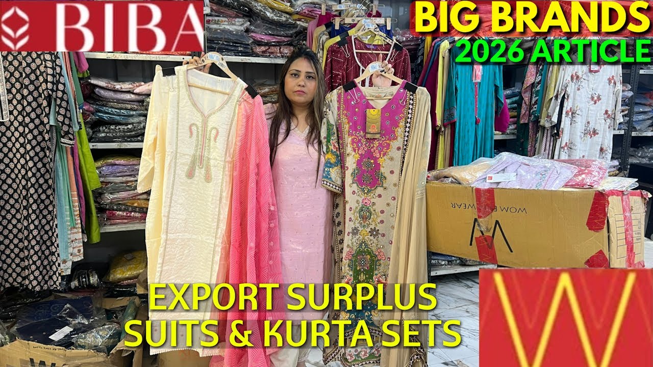 Cheapest Export Surplus Kurtis & Suits Wholesale Delhi | W Biba Aurelia | 90% Off