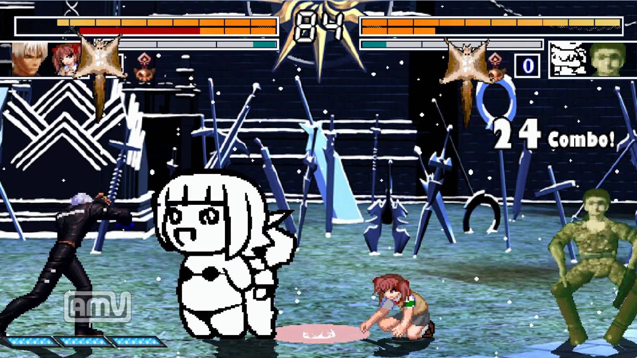 MUGEN　K'&黒子 vs コンバット越前&独眼ちゃん