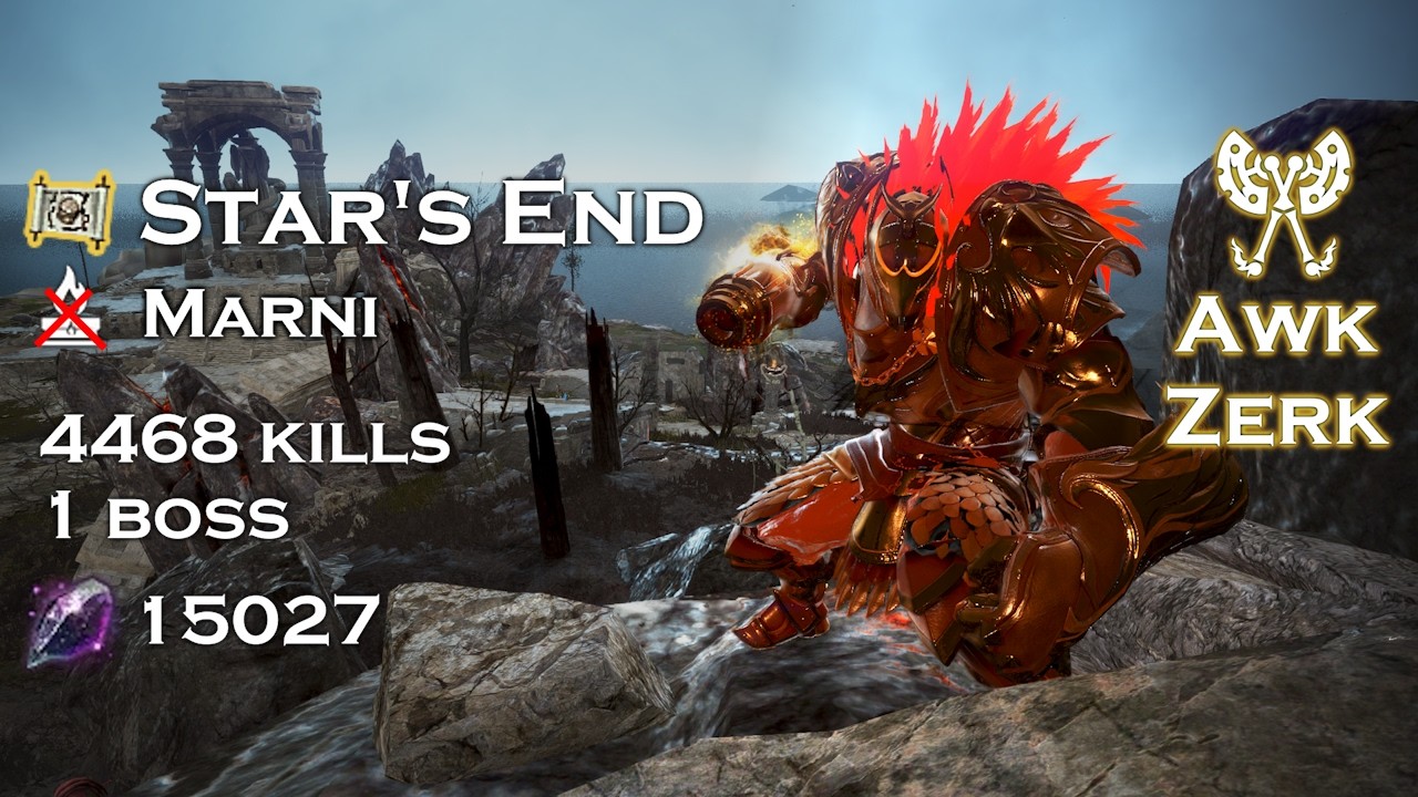BDO | Star's End Marni 15027 1 boss (L2) with Spot Guide | Awakening Berserker
