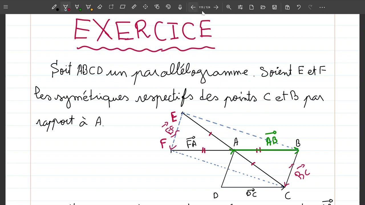 EXERCICE (Vecteurs et translation) #2ac #2apic #الثانية_اعدادي