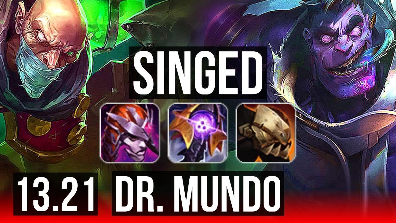SINGED vs DR. MUNDO (TOP) | 7/1/10, 70% winrate | EUW Master | 13.21