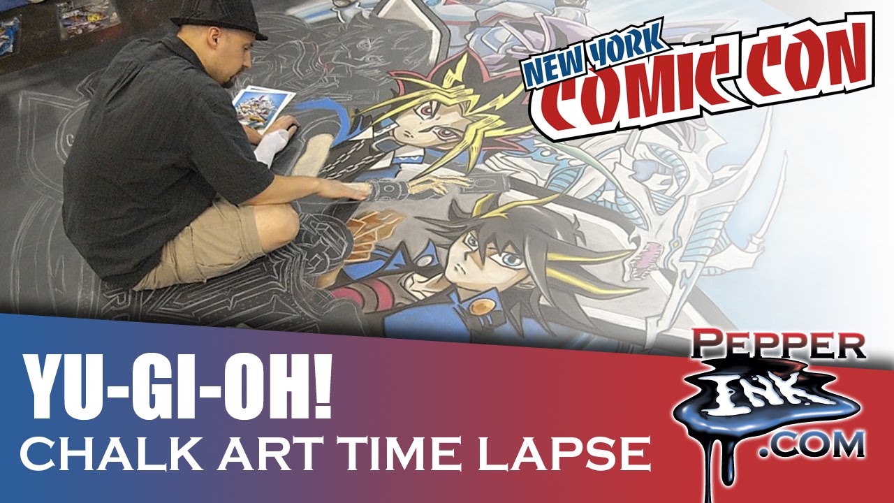 NY Comic Con Yu Gi Oh Chalk Art Timelapse.mov