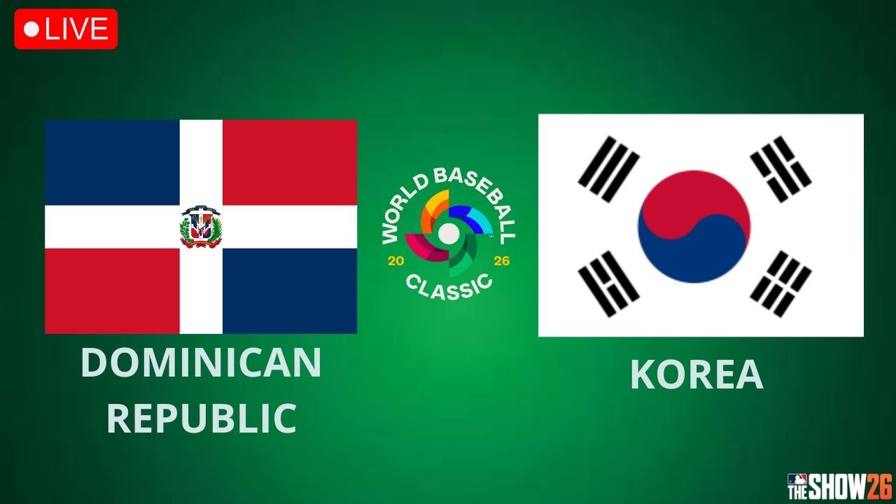 🔴WBC 2026🔴 Dominican Republic vs Korea ll Live Simulation MLB the Show 25