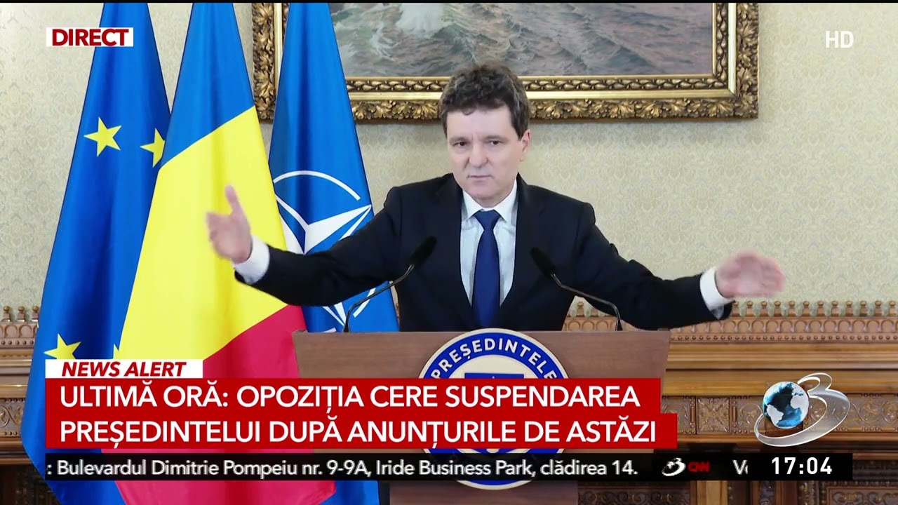 Opoziția cere suspendarea președintelui după anunțurile de astăzi