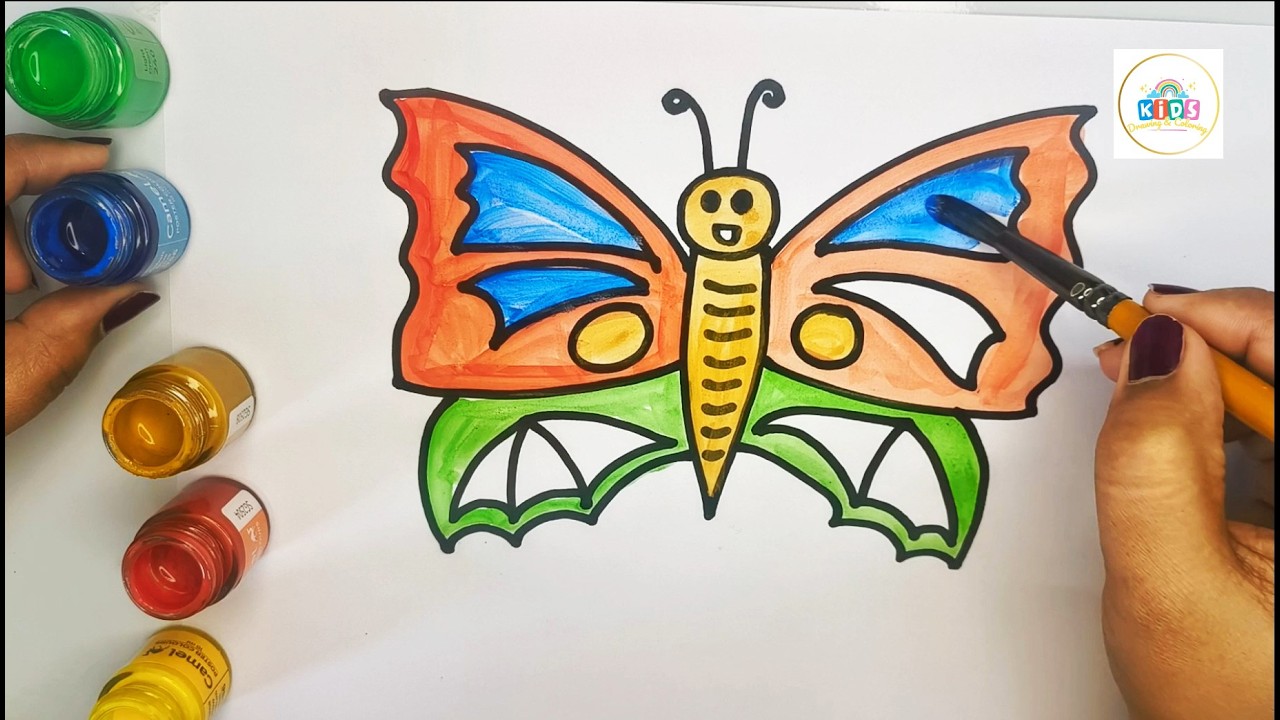 How to Draw a Butterfly | Easy Butterfly Drawing for Kids Step by Step
