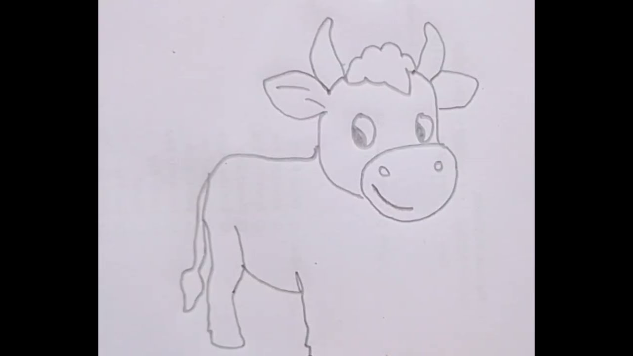 How to draw cow drawing 🖌️/pencil art.