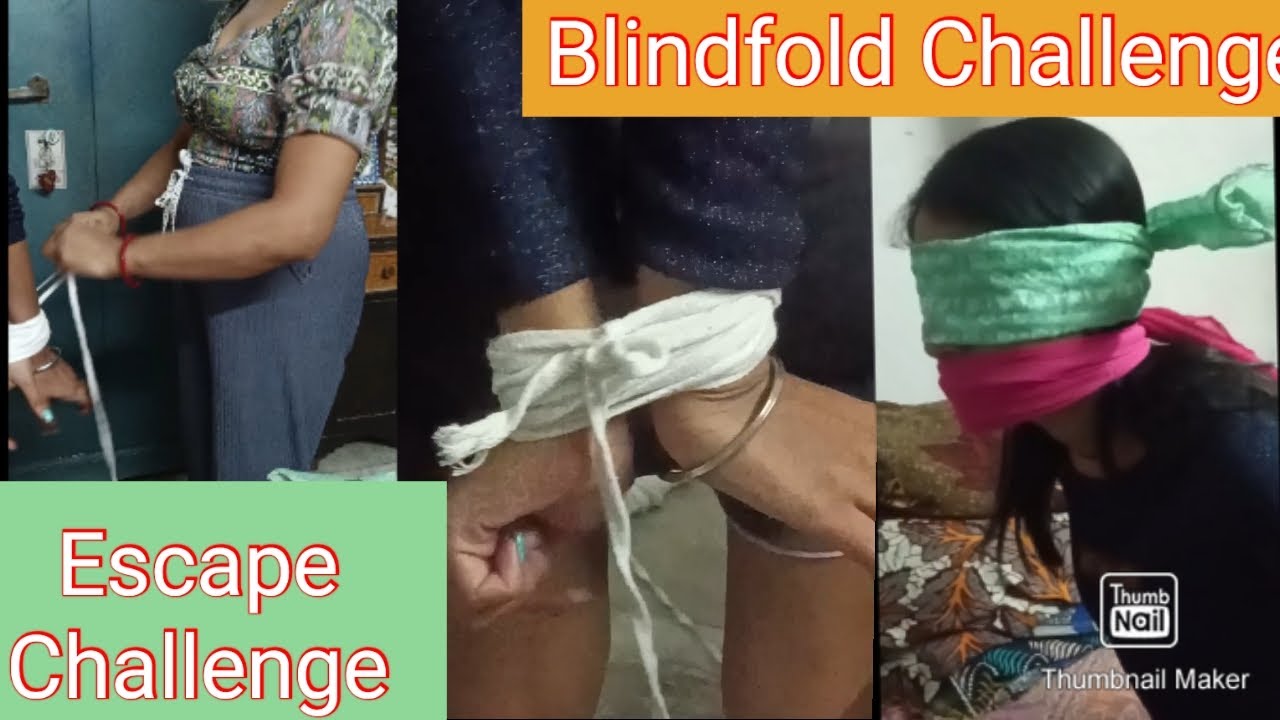 #like Escape CHALLENGE/Blindfold Challenge/Struggle Video/Challenging video/The Tina's World