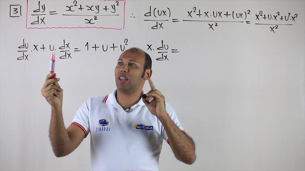EQUAÇÃO DIFERENCIAL EP 41 🔴 HOMOGÊNEA ➡️ EXEMPLO 3