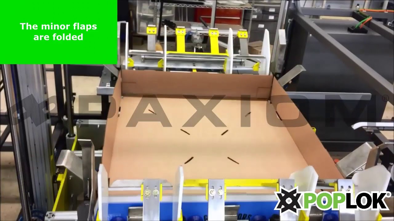 PopLok tray forming machine with top sheet feed for large trays