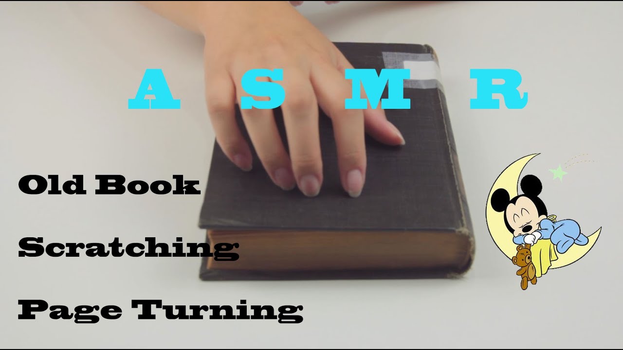 ASMR: Old Book - Scratching (no tapping) and Page Turning - No Talking
