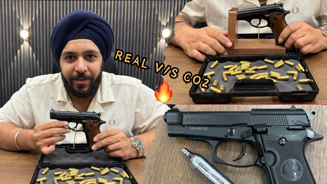 Real Pistol vs Co2 Air Pistol l Same Looking l 😱License required Vs No License Required l Air Gun ✨