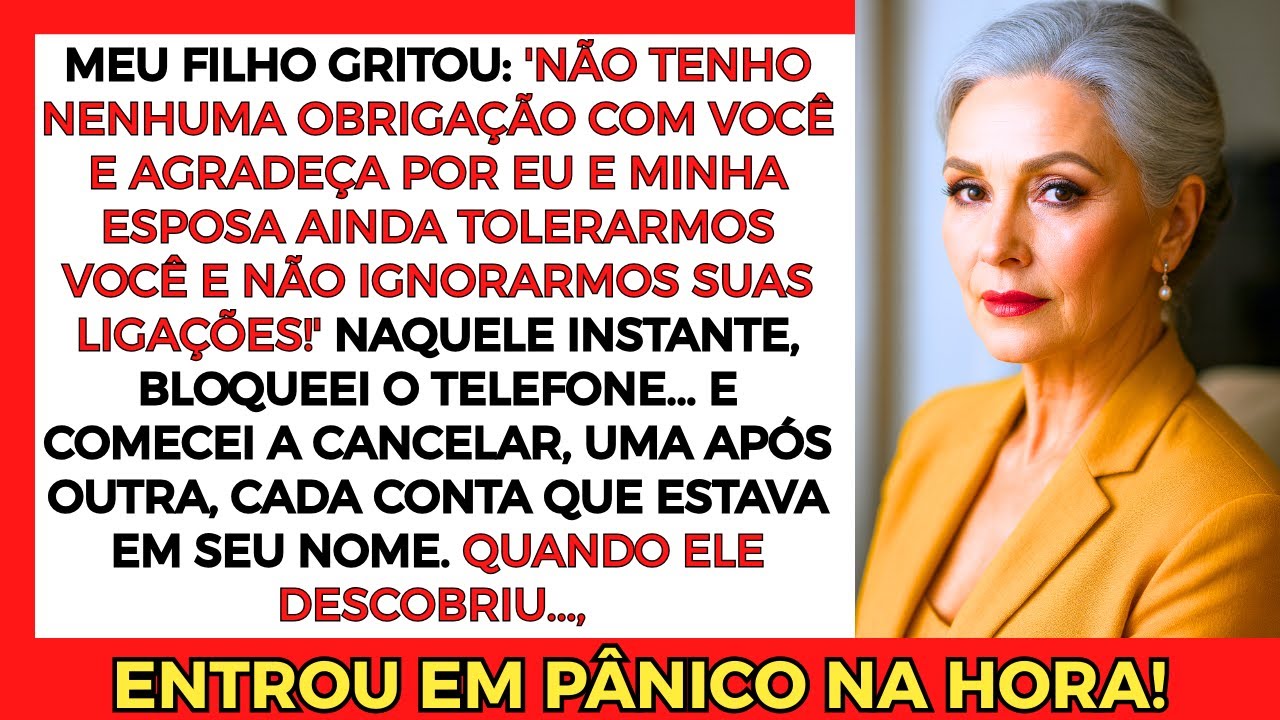 Você Tem que ser Grata por eu te Aturar, disse meu filho... até ver o que eu fiz com as contas dele.