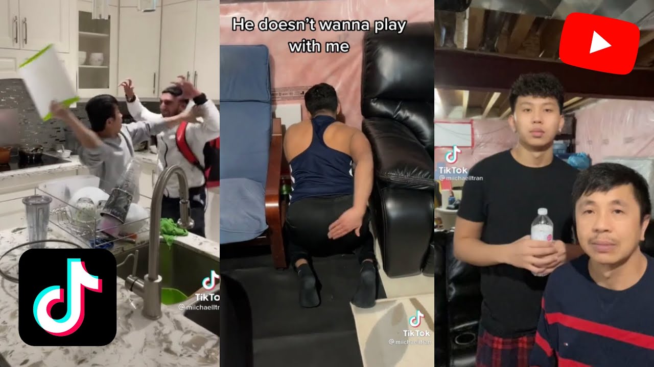 Best of Michael Tran and his dad and best friend tiktok compilation