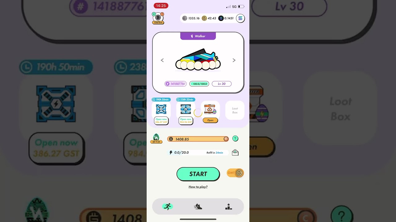 level 10 Easter Mystery box opening #stepn #gem #solona #epic #upgrade #big #box