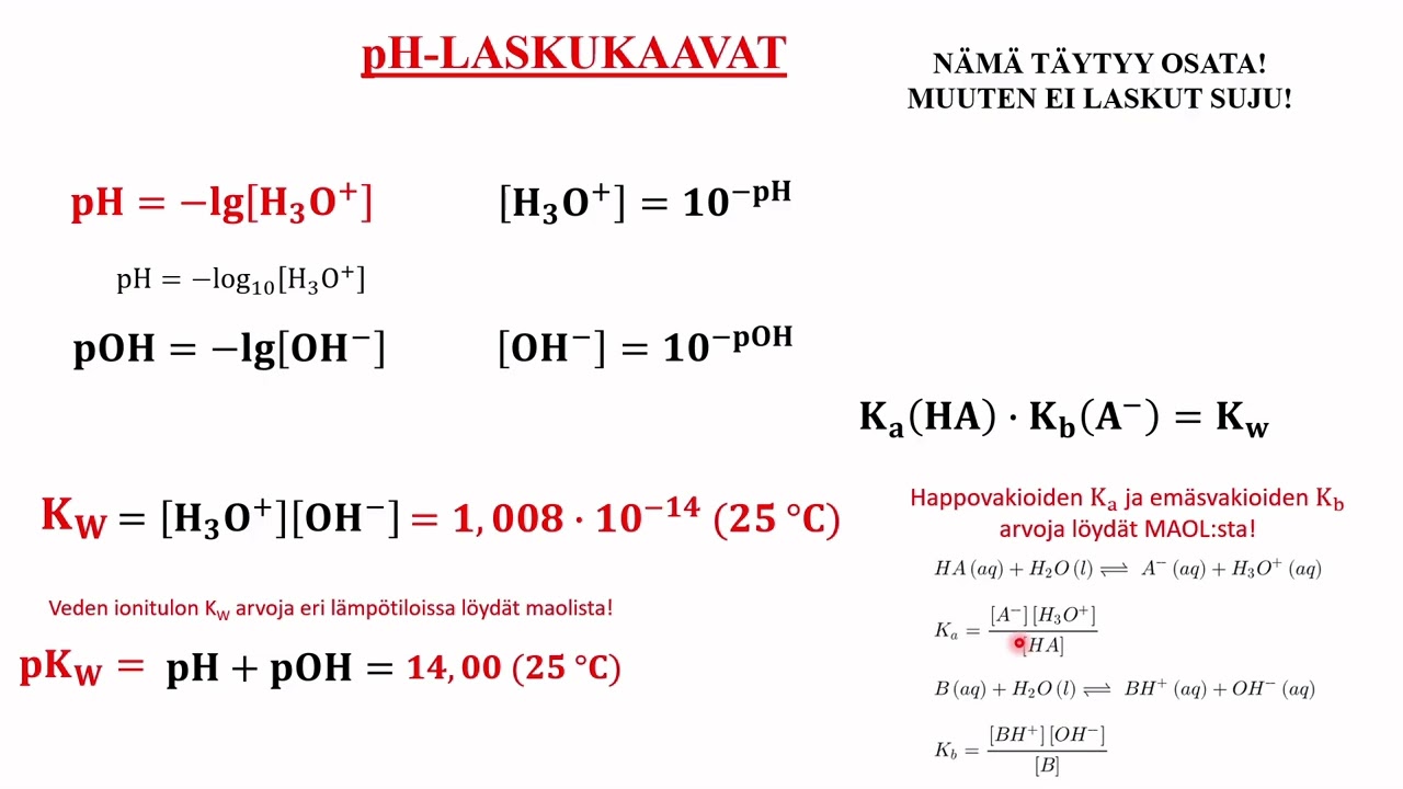 pH-laskukaavat (KE06)