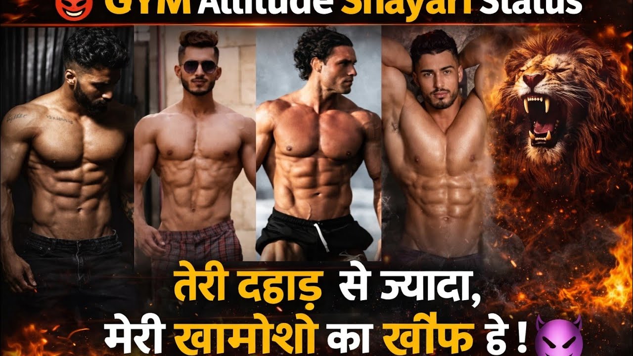 Day (10) तेरी दहाड़ से ज्यादा मेरी खामोशी का खोफ है 👿 Gym Attitude Sayari Status 