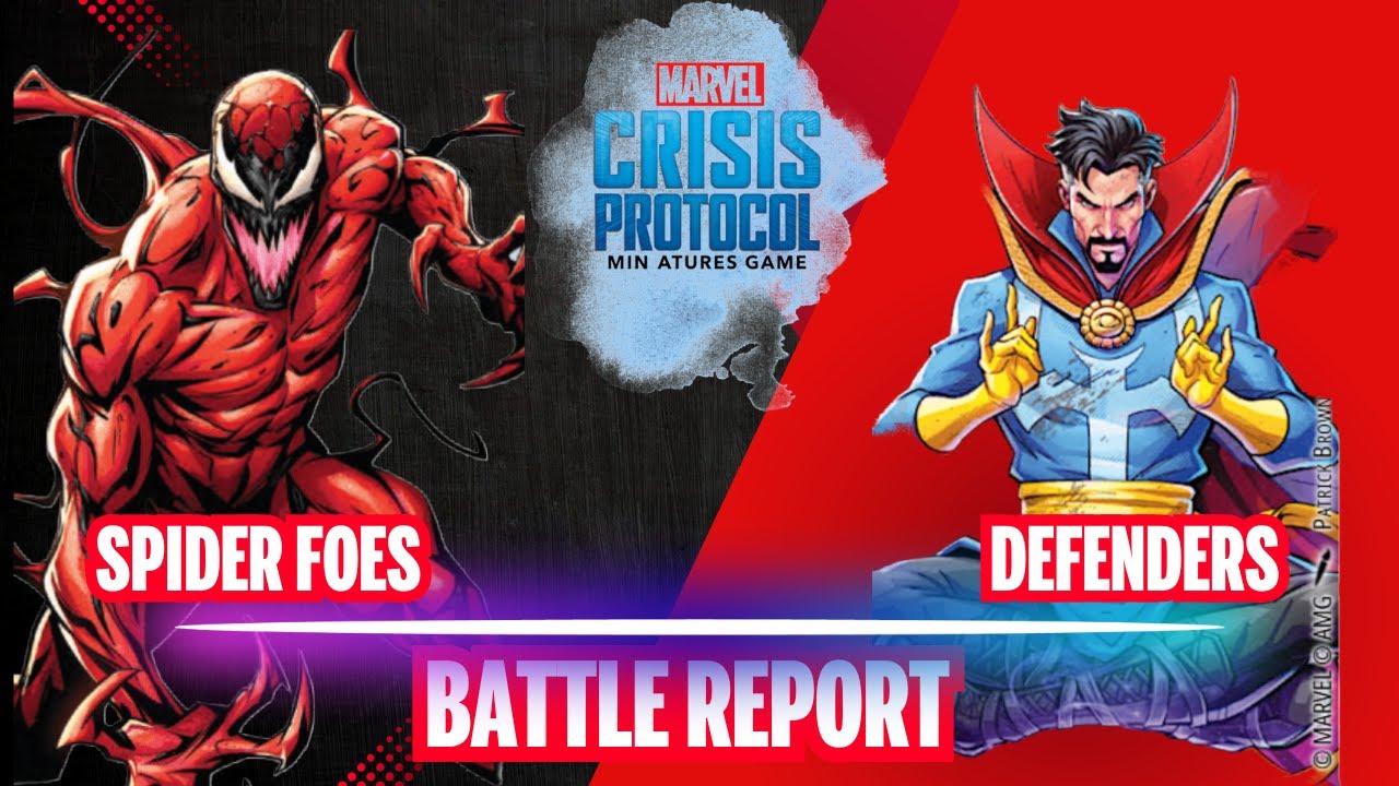 Marvel Crisis Protocol Battle Report NEW CARDS! Defenders vs Spider Foes S05E21