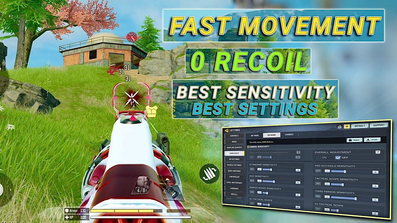 NO RECOIL SENSITIVITY + FAST MOVEMENT | BEST SENSITIVITY SETTINGS CODM BR | CODM BR GAMEPLAY 