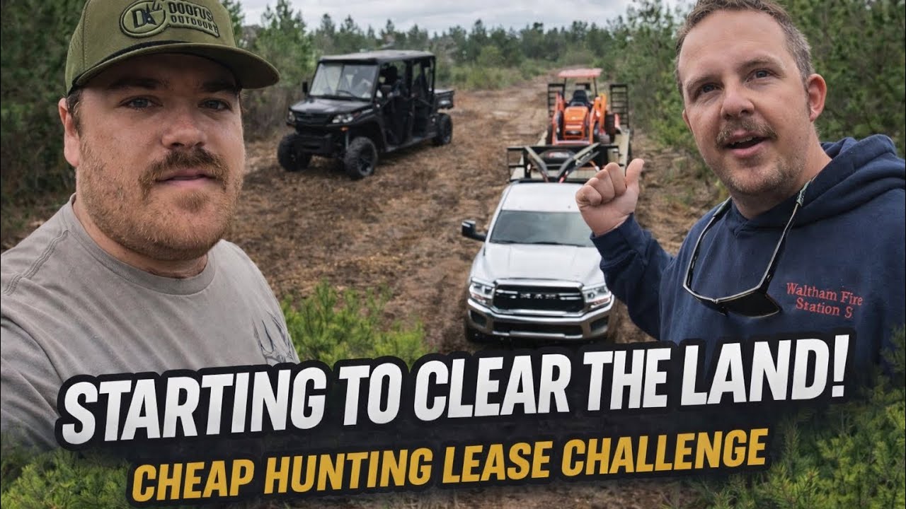 STARTING To Clear Our New Hunting Property For Hidey Hole Food Plots! (Cheap Lease Challenge Ep.2)