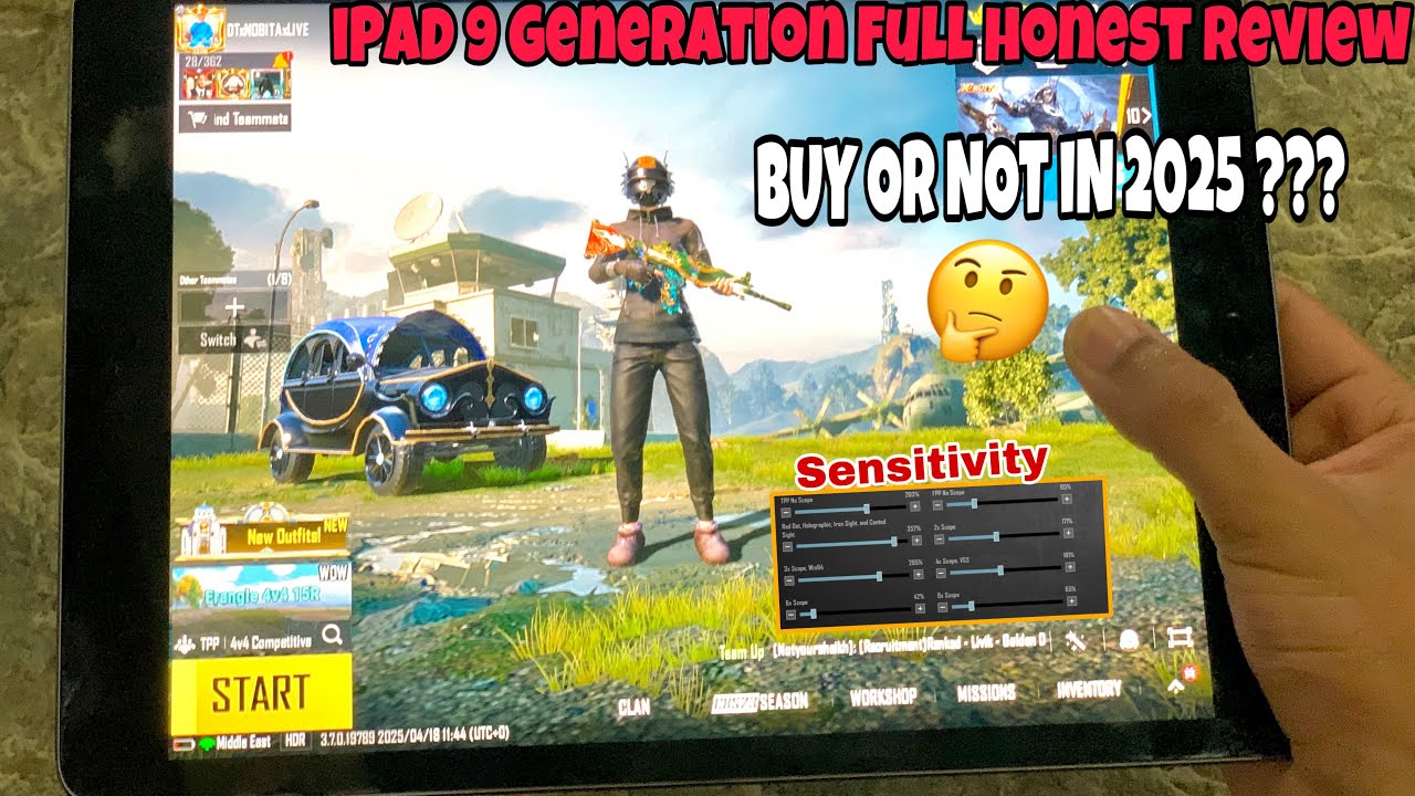 ipad 9th generation Pubg / Bgmi test in 2025 😱 Lag / Fps / Sensitivity /Settings 🔥 Worth it or not 🤔