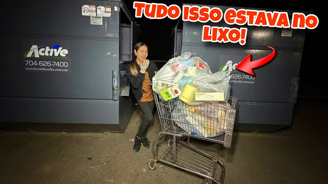 Tudo isso estava no lixo das lojas dos Estados Unidos!🇺🇸