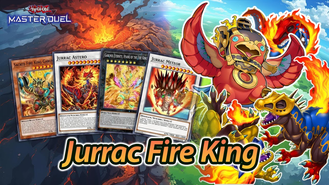 Jurrac Fire King Master Duel | Dino Power & Phoenix Revival Deck Profile 2025 游戏王Master Duel