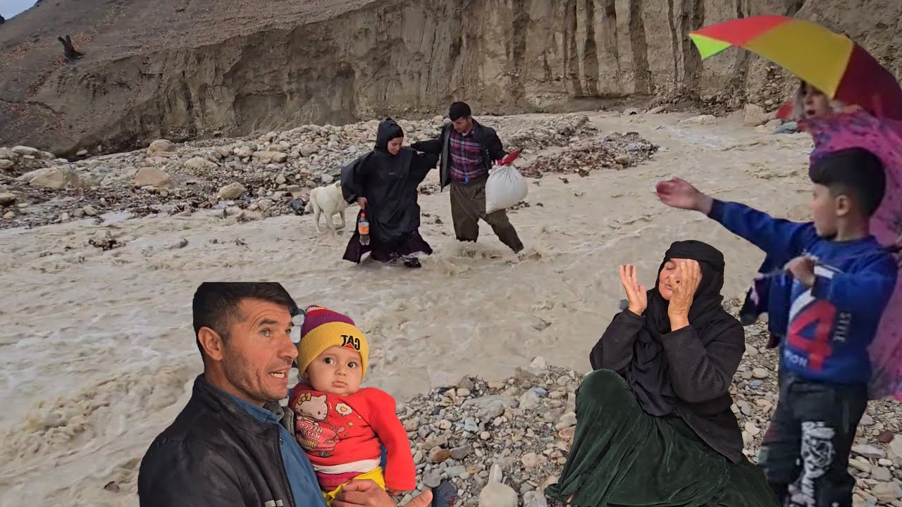 The hardships of the Atabak family's life on a rainy night and flood