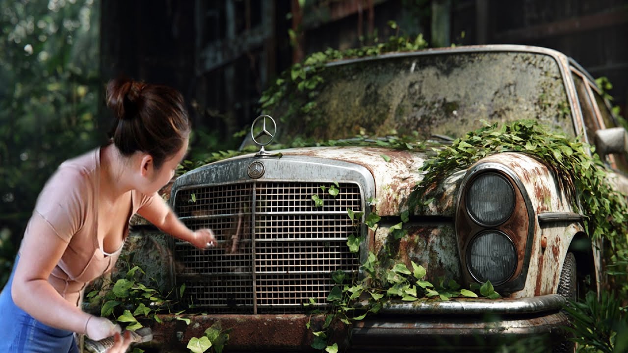 The girl rescued the man involved in the accident and took the car back for restoration and repairs