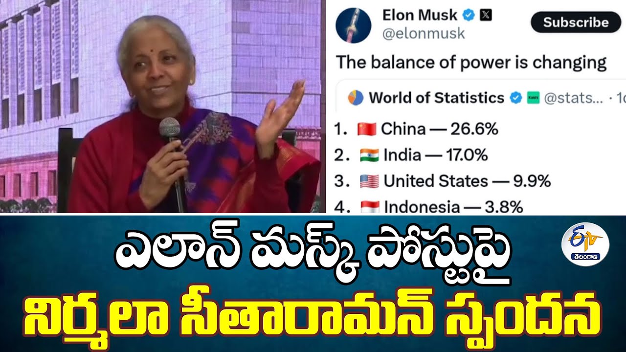 Sitharaman Quotes Elon Musk On India’s Global Growth Role, Takes Swipe At Opposition