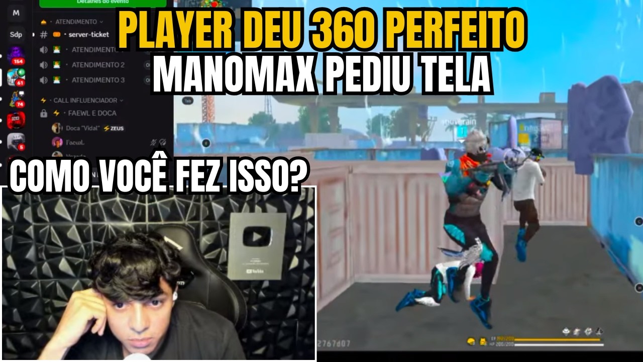 ESSE PLAYER FEZ O 360 PERFEITO MANOMAX PEDIU TELA NA HORA!!!