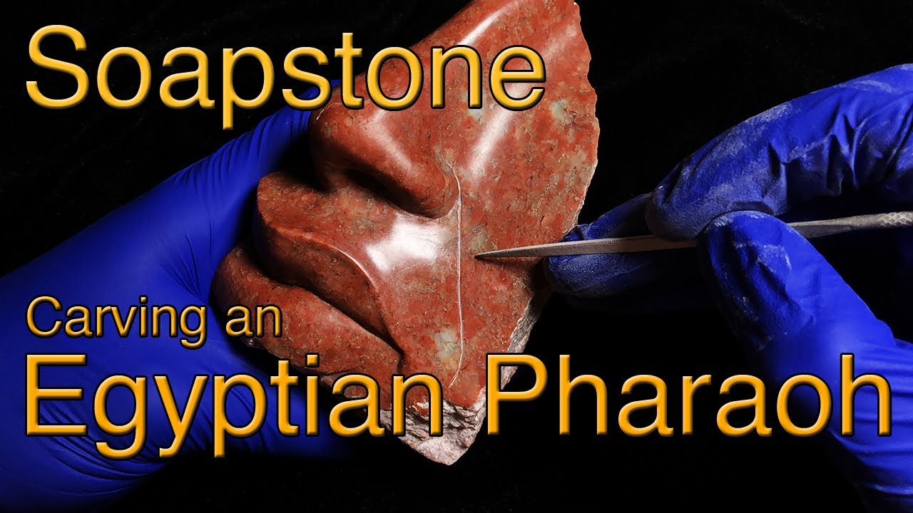 Egyptian Pharaoh Soapstone Carving Time Lapse