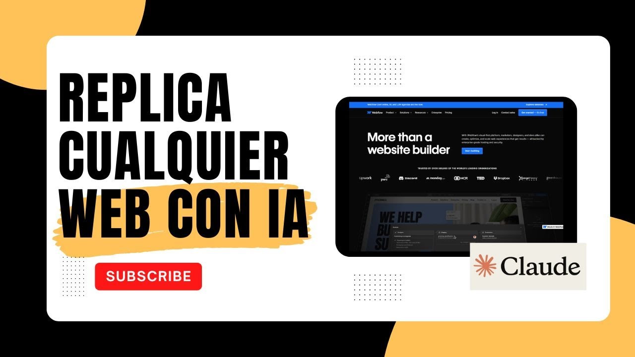 C&oacute;mo Clonar Cualquier Sitio Web con IA: Tutorial Paso a Paso usando Claude | Webflow Clon
