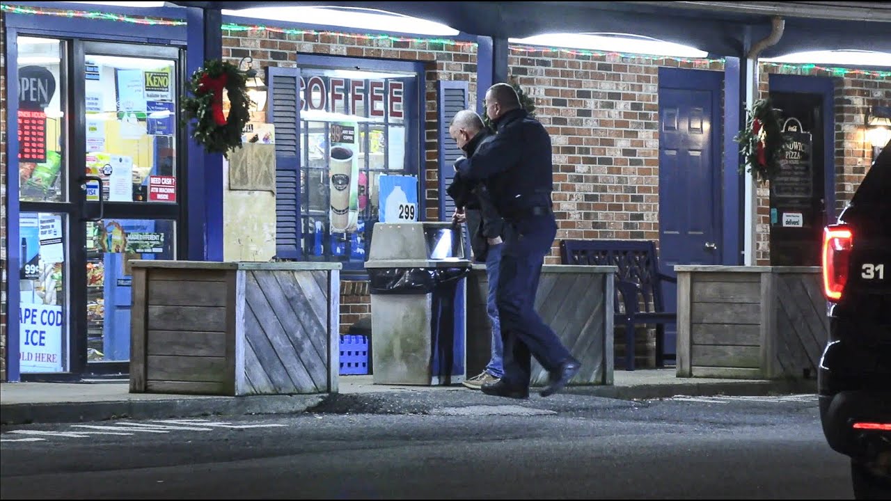 Sandwich police looking for suspect in armed robbery, with “firearm” shown