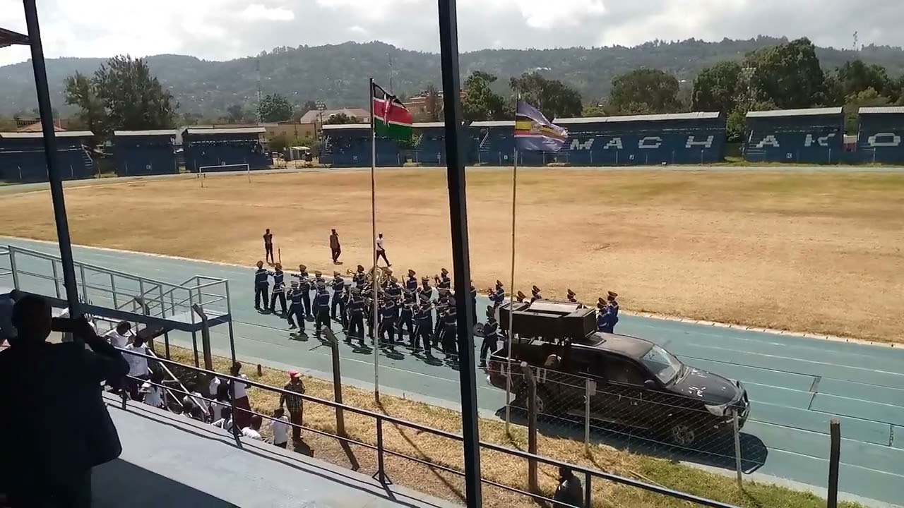 Machakos school Brass Band performing at Jamuhuri day