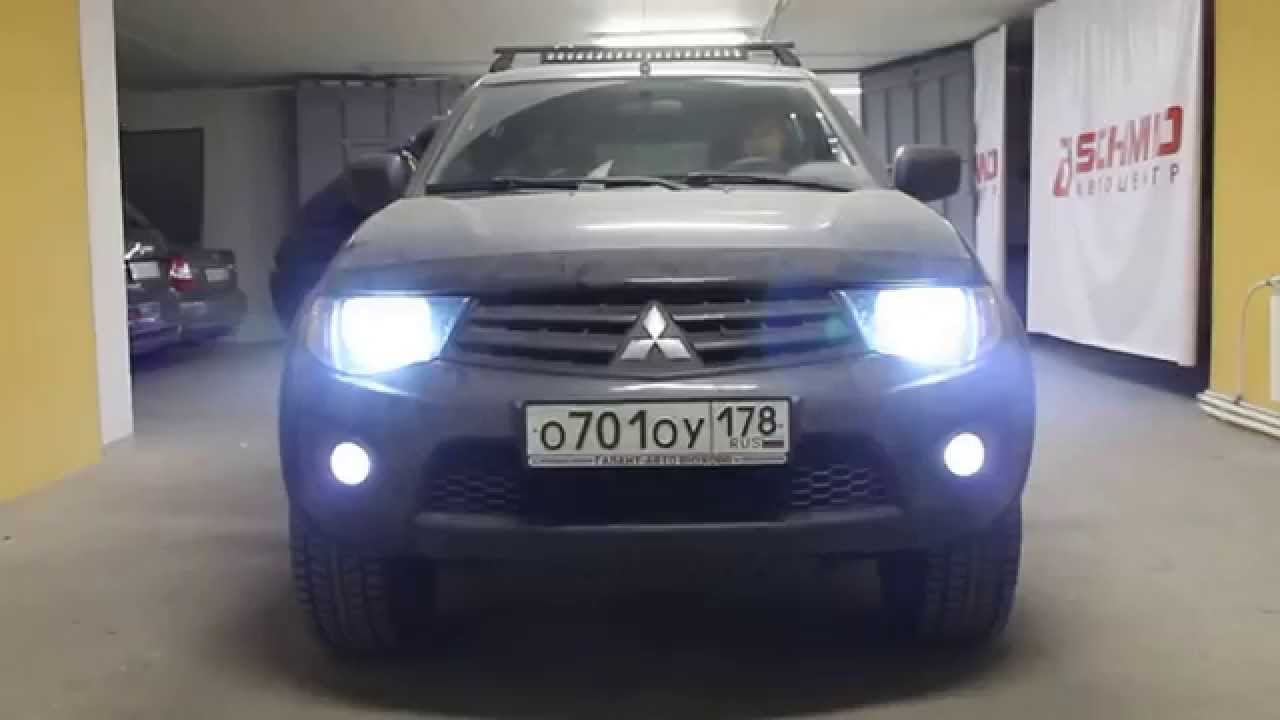 MITSUBISHI L200 OSRAM LEDFOG101+биксеноновые линзы+светодиодная балка дальнего света